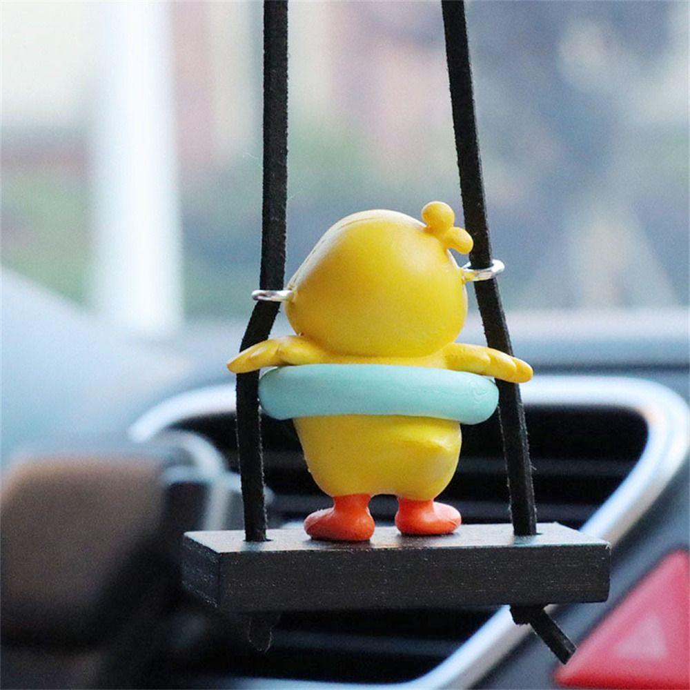 Little Yellow Duck Little Yellow Duck Animal Duck Car Pendant Creative   Interior Decor