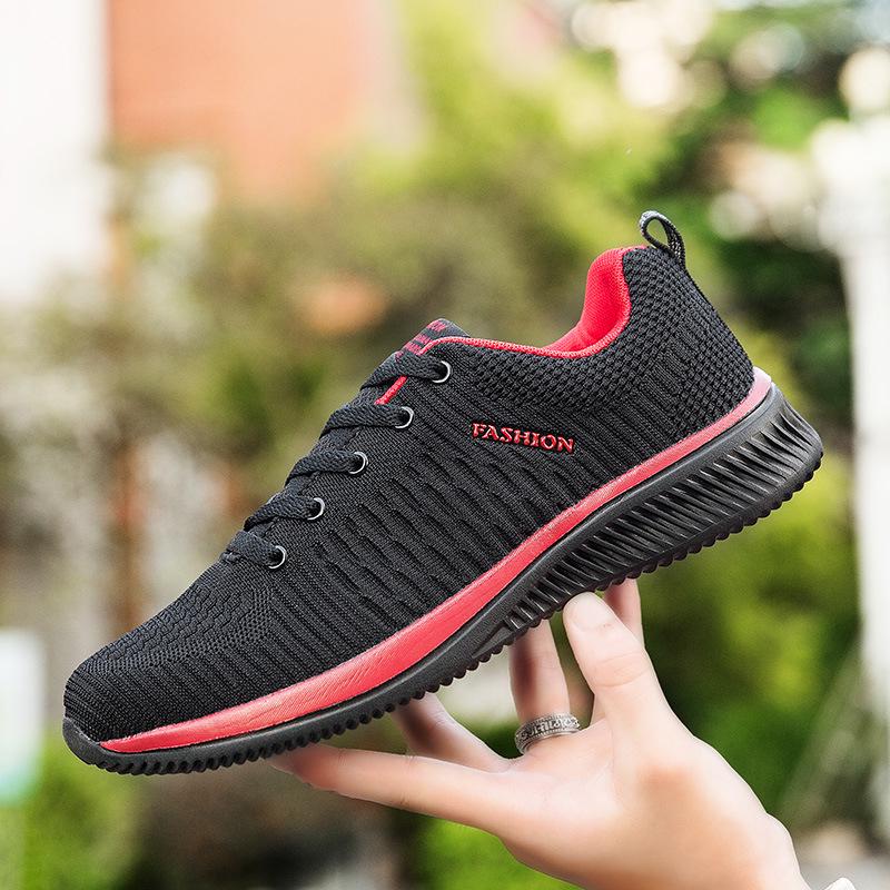 Spring Hot-Selling Couple Sports Shoes Mesh Fly-Woven Fitness Casual Lightweight Running Shoes