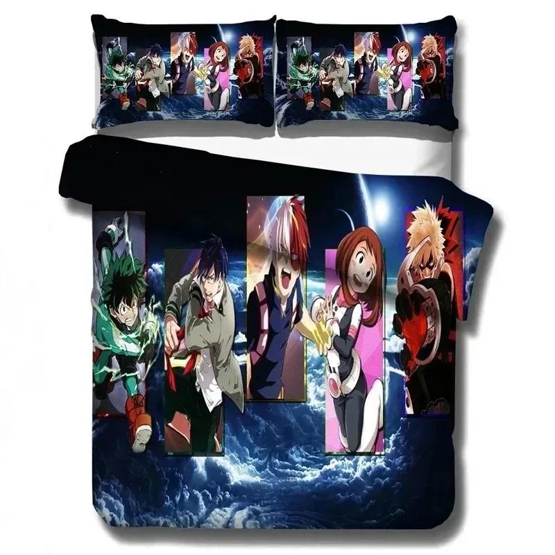 New My Hero Academia Bedding Set 3D Printed Suitable for Bedroom Duvet Cover Set With Pillowcases Kids Home Textile