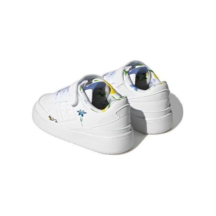 adidas Forum Low I Save The Bees Детские кроссовки Белый Облако-Белый Синий-Фьюжн HP6247
