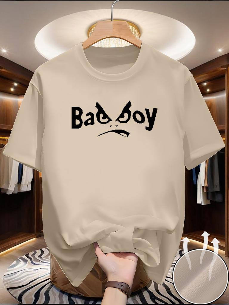 Summer Unisexs Casual Loose Plus Letter Printed Round Neck Short Sleeved Tshirt Top High Street Unisex Style