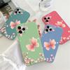 Чехол для телефона с изображением мультяшных бабочек и цветов, квадратный, жидкий силикон, TPU, полное покрытие камеры, противоударный защитный чехол для Samsung Infinix Tecno