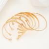 7 Pcs/Set Punk Gold Color Bracelets for Women Streetwear Goth Heart Prints Metal Design Open Bangle Fashion Jewelry Gifts 2026