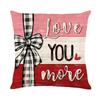 Valentine's Day Printed Cushion Cover Fans Stripe Letter Printed Polyester Sofa Decorative Cushion Cover