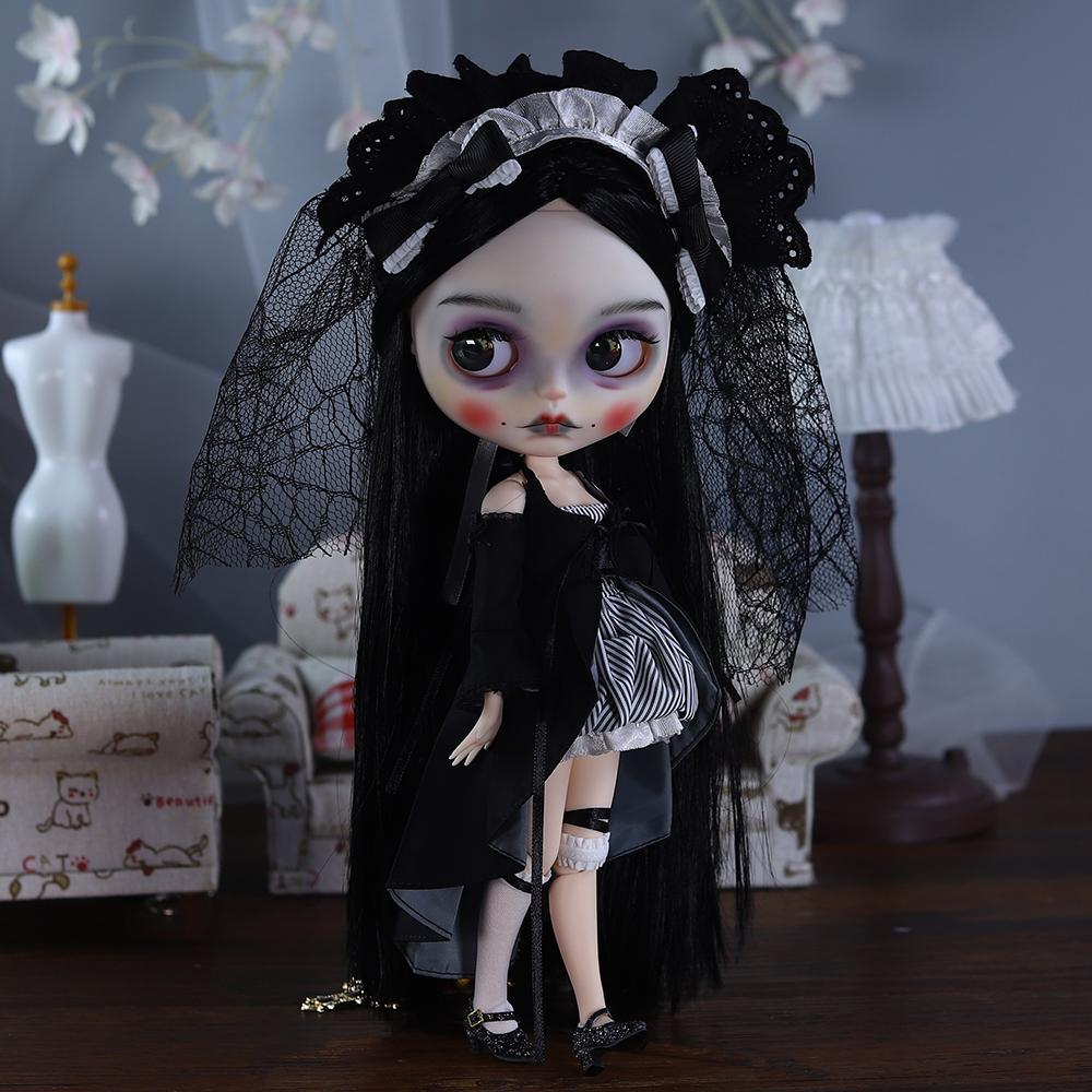ICY DBS Blyth Кукла 1/6 Костюм Набор Зомби Темный Готический Стиль Включая Шляпу Аниме Девочка BJD