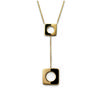 [E7590] - Gold-Plated Necklace 'Audace' Black Gold - 65x18 Mm