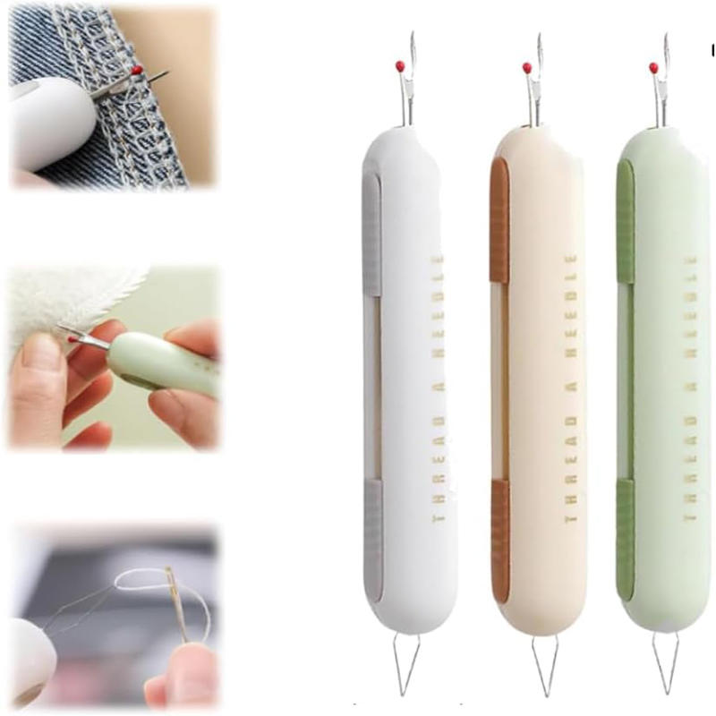 2 In 1 Needle Threader Seam Sewing Stitch Thread Unpicker&Seam Cutter For Sewing Thread Remover