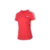 Three-Stripe Cotton Sports Short Sleeve T-Shirt Women Tops Pink FM6431