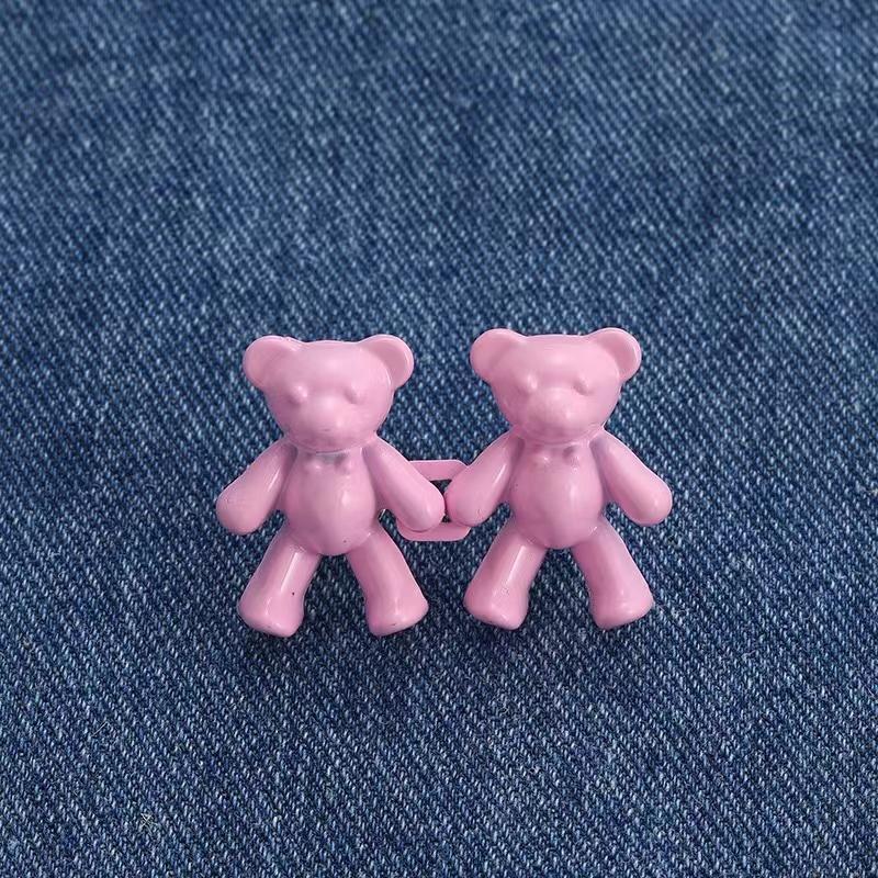 Пряжка Bear Buckle Регулируемая для джинсов, брюк, утягивающая талию, съемная пряжка из сплава, крючок для джинсов, брюк, талии, аксессуаров для одежды