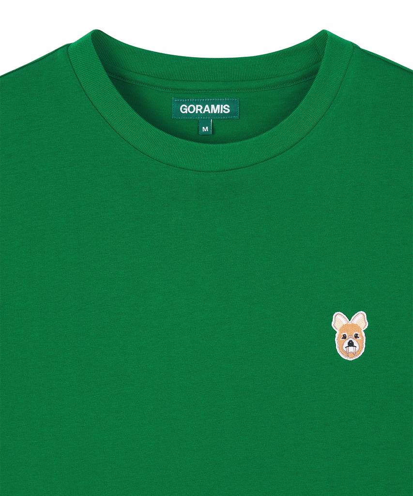 GORAMIS Roe Deer Face Patch Short Sleeve T-Shirt [Green]