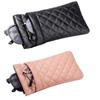PU Leather Double-layer Eyeglasses Pouch Portable Sunglasses Protective Cover Sunglasses Bag