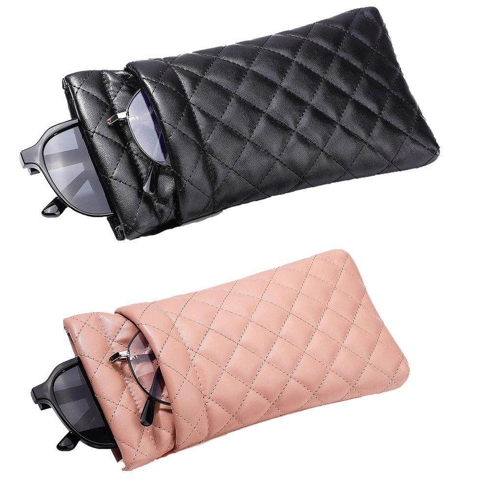PU Leather Sunglasses Bag Waterproof Sunglasses Protective Cover Double-layer Eyeglasses Pouch