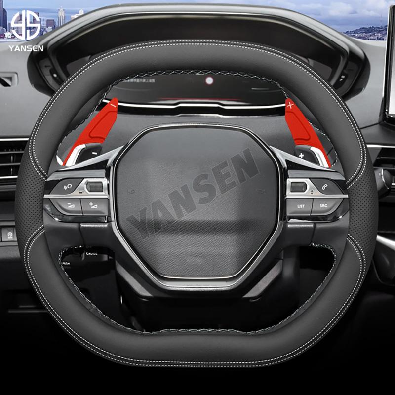 Paddle Shifter For Peugeot 208 308 508 2008 3008 5008 GTi SW Allure Carbon Black Steering Wheel Shift Paddle Shifter Accessories