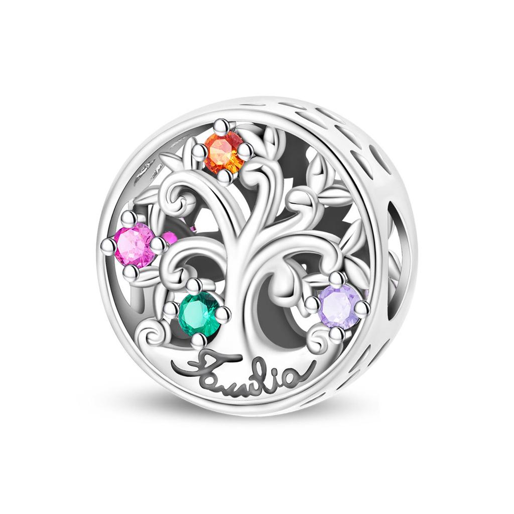 2026 Family Relatives Valentine's Day Charm Beaded Pendant DIY Jewelry Bracelet Necklace Accessories 925 Silver