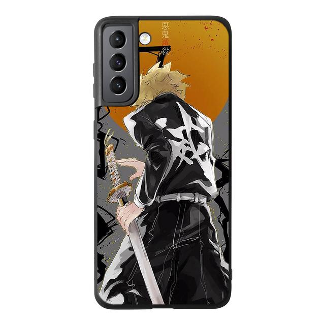 Чехол для телефона Samsung Galaxy S9 S8 S10 S21 S22 S20 Plus Ultra S21fe S10e Note 20 10plus, мягкие задние чехлы из ТПУ с аниме «Убийца демонов»