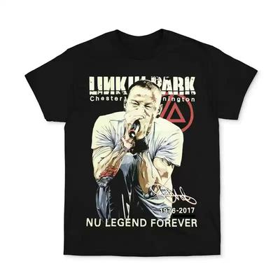 2024 Популярная Новая Футболка с коротким рукавом Linkin Park Европа и Соединенные Штаты Одежда для мужчин и женщин Вокруг#Цвет(1)