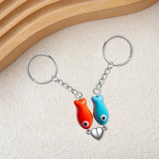 Керамические рыбки парные брелки магнитный ремешок в форме сердца парные подвески для телефона парные вещи подарки на день святого валентина