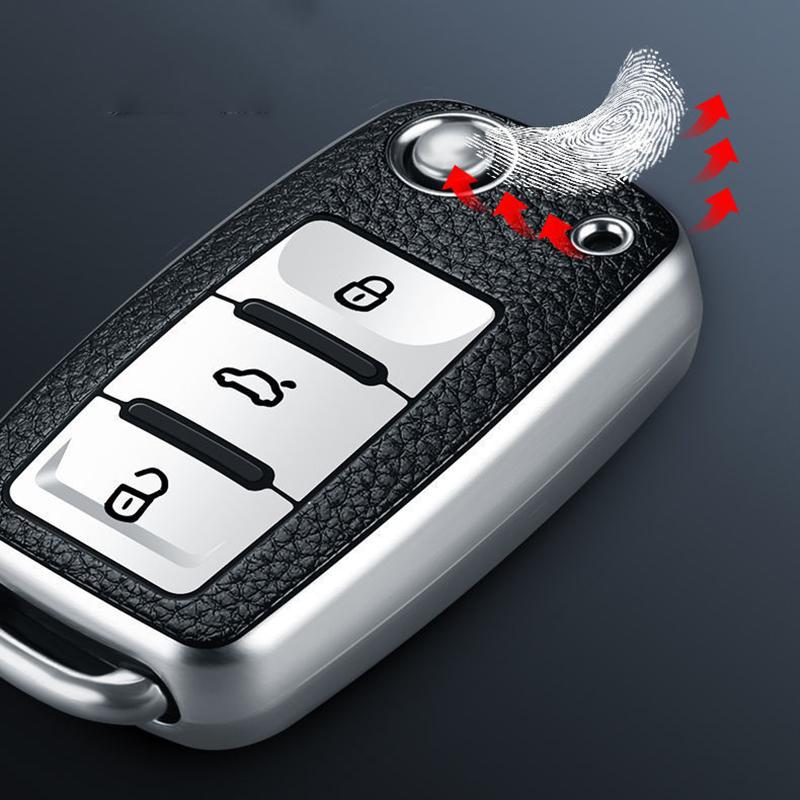 Кожаный чехол для дистанционного ключа из ТПУ для Volkswagen VW Bora Polo Tiguan Jetta Passat B5 B6 B7 Golf Beetle для Skoda Octavia