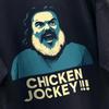 Футболка Chicken Jockey Minecraft Джек Блэк Смешная Мем Футболка Всадник на курице Подарок