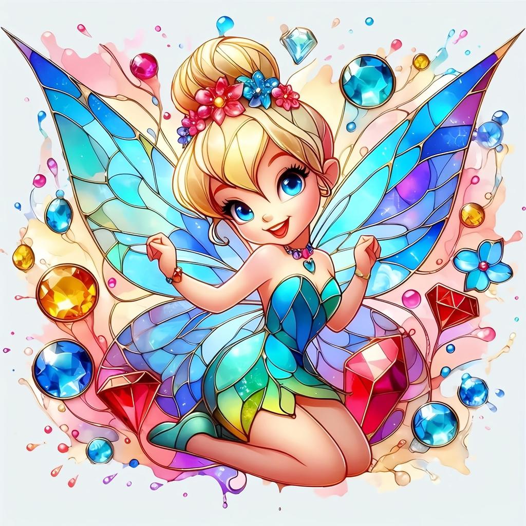 Алмазная вышивка «Фея Динь-Динь» Картина «Малефисента» Картина «Кошмар перед Рождеством» Мозаика Настенный декор