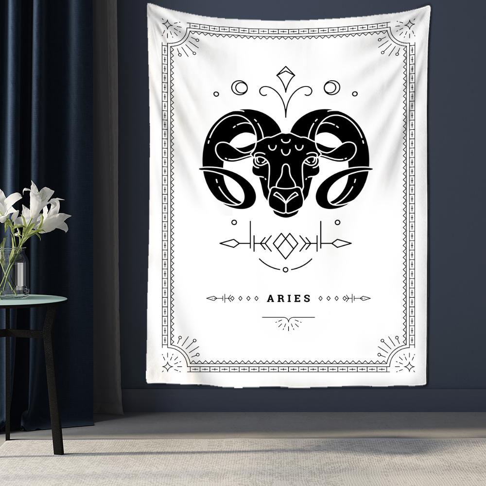 Гобелен «Двенадцать созвездий Таро», настенный психоделический волшебный богемный стиль, матрас в стиле хиппи, искусство домашнего декора