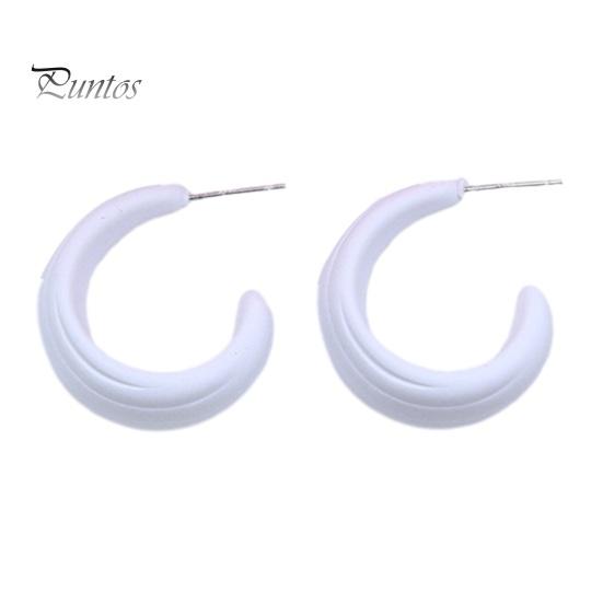 1 пара ярких цветов C-образные серьги-гвоздики, красочные серьги-кольца, легкие серьги с геометрическим кругом, ювелирные изделия, подарок