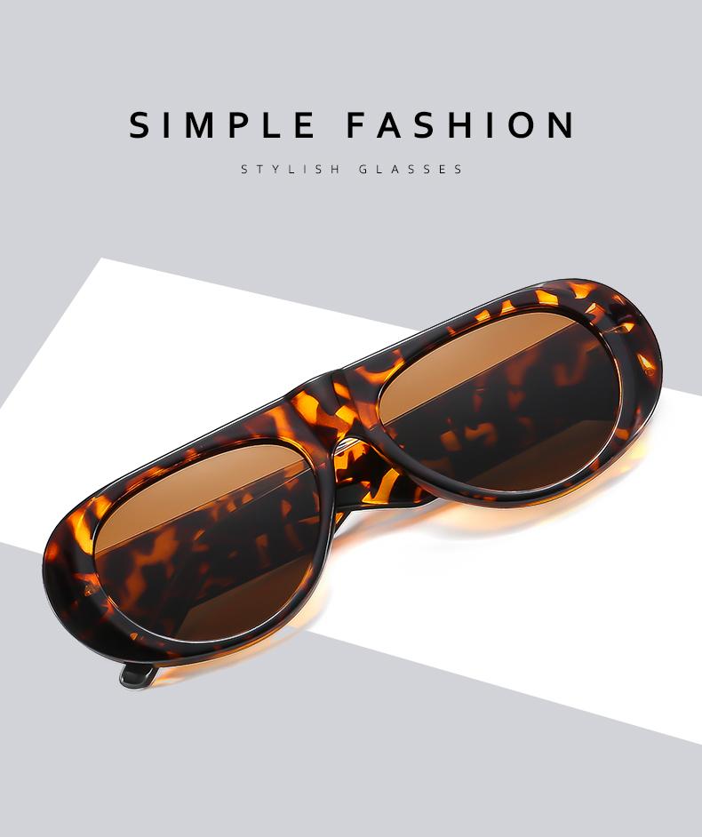 4pcs New Fashion Women Large Frame Retro Sunglasses Sets UV400 Oval Female Advanced Minimalist Style Glasses