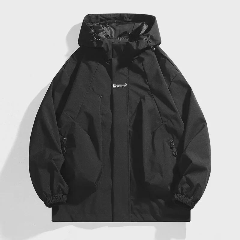 2024 Men's and Women's Trendy Multi-Pocket Outdoor Jacket - Three-Proof, Solid Color, Autumn/Winter Coat