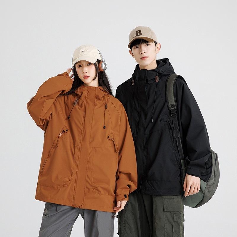Women Men's Lightweight Rain Jacket Outdoor Softshell Hiking Windbreaker Waterproof Hooded Raincoat