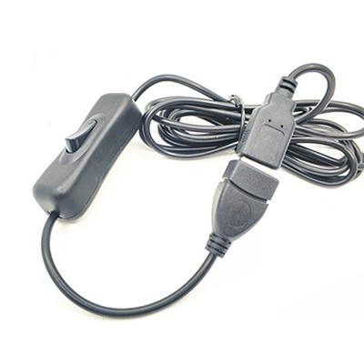 Кабель-удлинитель USB2.0 с переключателем, шнур-удлинитель USB папа-мама, линия передачи данных 480 Мбит/с для USB-вентилятора/ламп/ноутбука