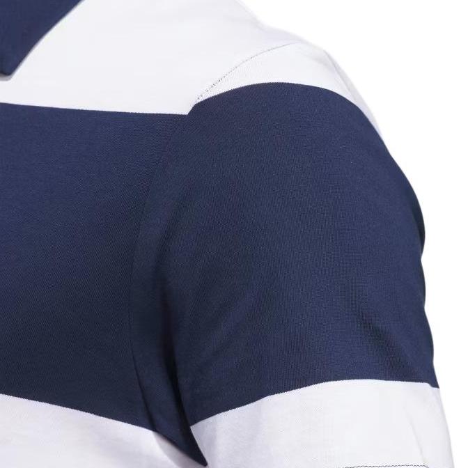 adidas Рубашка поло в полоску регби Colorblock для мужчин, топы, синяя, белая IU4353