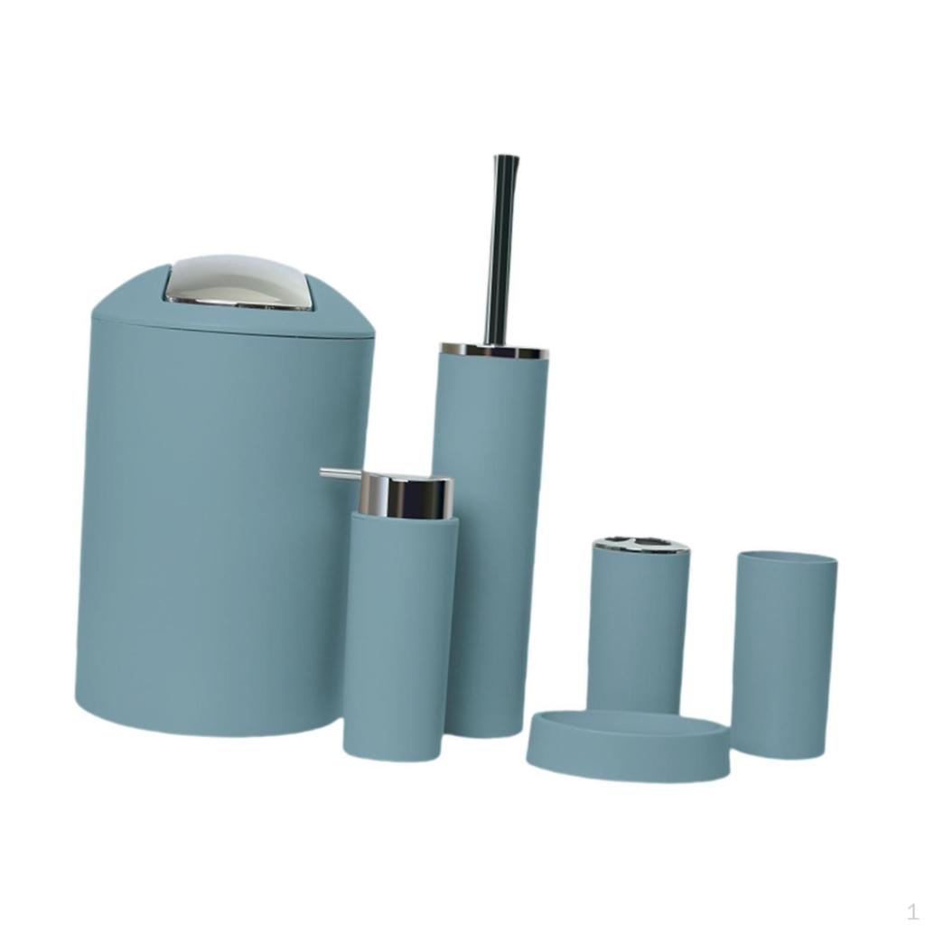 Набор из 6 предметов аксессуаров для ванной комнаты, принадлежности, легко чистить, для дома, квартиры, мыльница
