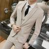 Повседневный костюм Мужской тонкий костюм из трех частей Жених Свадебное платье Британский стиль