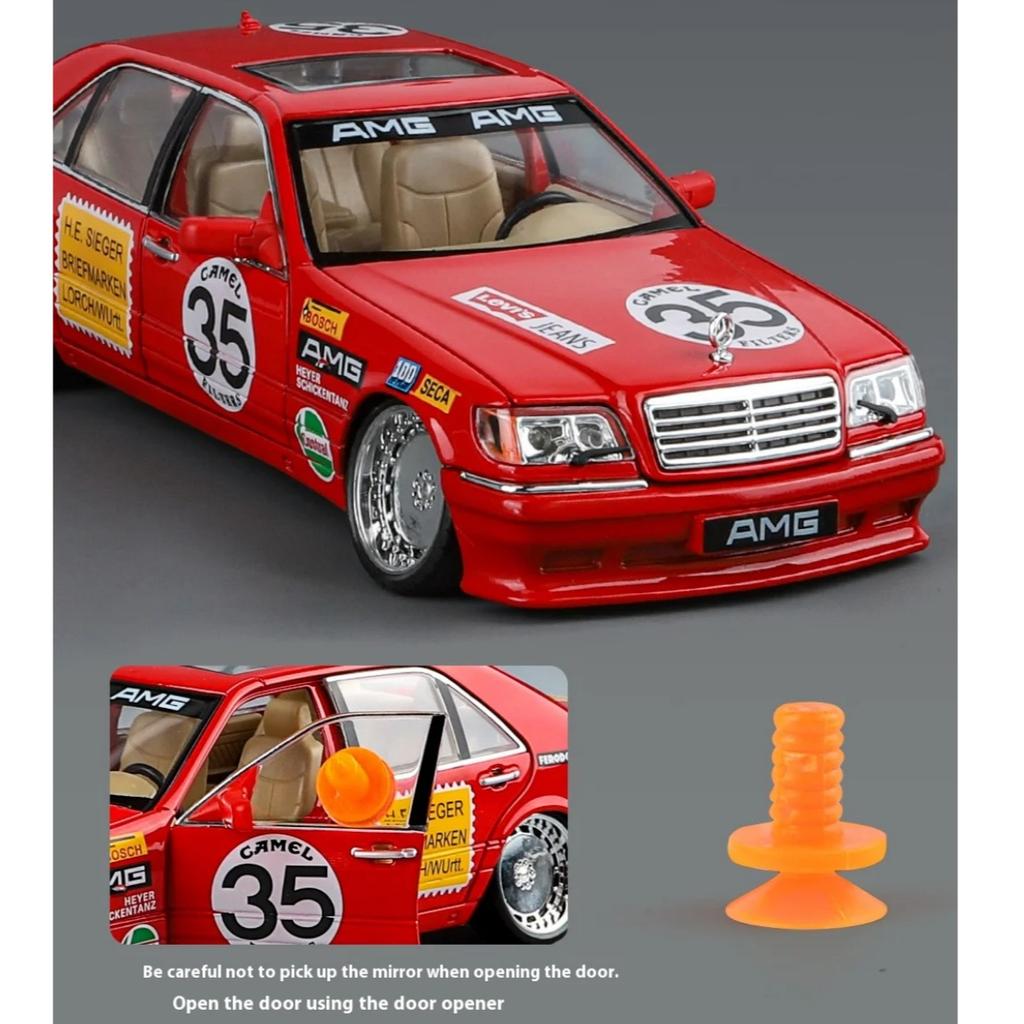 Масштаб 1/24 Mercedes Benz S W140 320SEL Модифицированная версия Сплав Литая модель автомобиля Украшение для рабочего стола компьютера Подарок на день рождения для друга