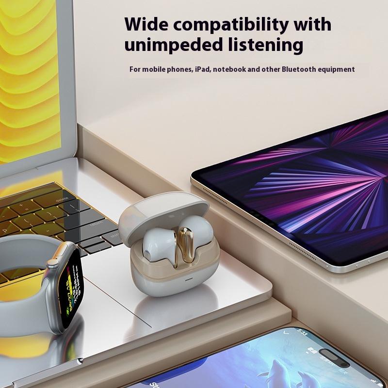 TWS Wireless Bluetooth Headset Long Battery Life Long Wear Pain Half In Ear Noise Reduction Music Game Headset