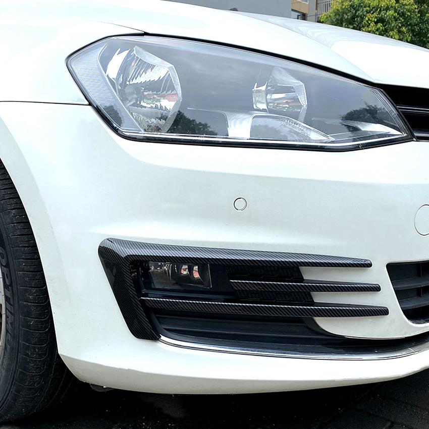 Пара передних противотуманных фар автомобиля, решетка для VW Golf 7 MK7 GTI 2014 2015 2016 2017, противотуманная фара, нижняя решетка бампера
