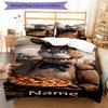 3pcs Custom Name Five Nights at Freddy's Bedding Set Duvet Cover Closure Includes 1 Duvet Cover & 2 Pillowcases, Soft and Comfortable for All Seasons.