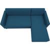 BOB 4-seater Fixed Corner Sofa - Navy Fabric - Reversible - L 197 X D 117 X H 65 Cm