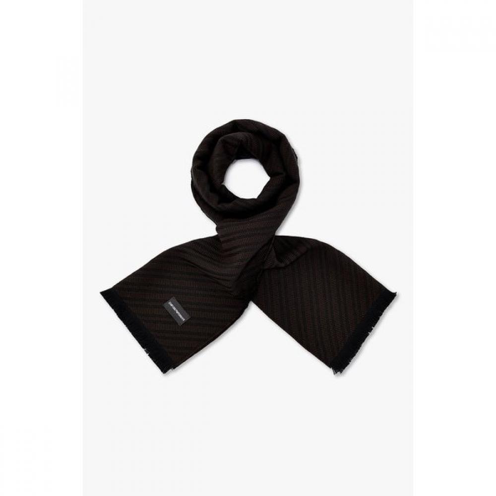 Emporio Armani Men S Diagonal Pattern Wool Scarf A516353011