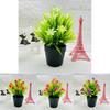 Small Orchid Plant Faux Greenery Plastic Potting Decor For Home And Office Use
