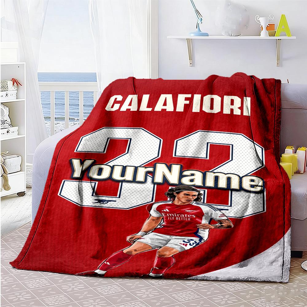 Arsenal Customize Text Blanket Cozy Personalized Blanket Durable Comfort Versatile for Office Home Decor Nap Bed for All Occasions