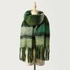 Striped Scarf Women's Autumn and Winter Mohair Color Warm Versatile Shawl Atmosphere Scarf Trendy Fashion