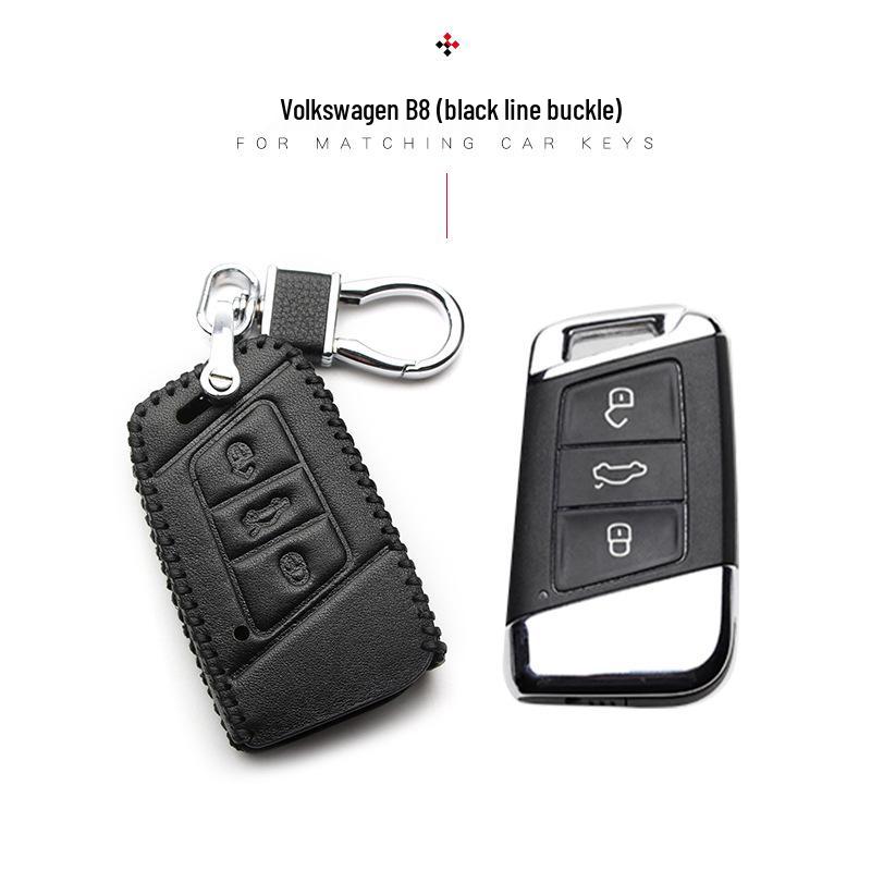 Чехол для ключа Volkswagen для New Magotan, Golf, B8, Passat, Tiguan, Lavida, Bora - Натуральная кожа