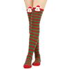 Santa Claus Striped Socks Doll High Socks Over The Knee Socks Women'S Christmas Doll Stockings Party Long Socks