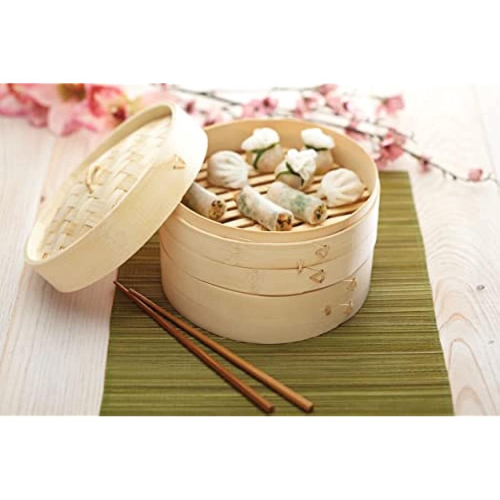 Kitchen Craft, Pure Oriental, бамбуковый восточный контейнер для приготовления на пару, 2 уровня и крышка