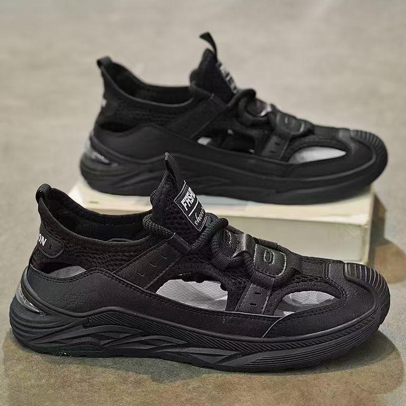 Сандалии мужские летние пляжные спортивные и для отдыха большого размера с отверстием для шнуровки сандалии для улицы сумка на голову мужская обувь