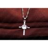 Fast Shipping New Cubic Zirconia Jewelry Sets Pendants Necklaces Dangle Earring 925 Sterling Silver Chain For Women
