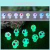 Vibrant Glo-in-the-dark Resin Mushroom Figurines Cute Garden Miniatures Wholesale