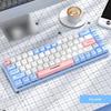 68-клавишная трехрежимная RGB-клавиатура с русской прокладкой, проводная механическая игровая клавиатура