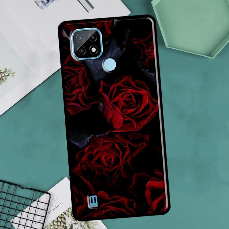 Красный цветок розы для Realme GT Neo 2 3 Master 8i 9i 8 9 Pro Plus C35 чехол для OnePlus 9 10 Pro 9R 10R Nord2